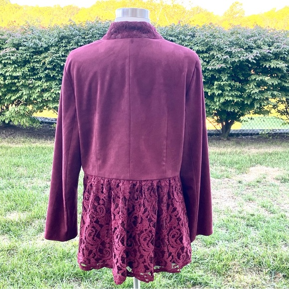 Chico’s lace and faux suede jacket - Picture 12 of 16